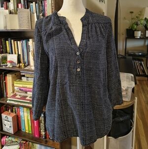 Soft Joie Blue Button-Front Soft Top
